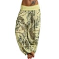 Miniatyrbillede 1 af 3: Boho løse yogabukser til kvinder Yellow 5XL