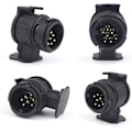 Miniatyrbillede 4 af 5: 13/7 adapter anhængerstik 13 ben til 7 ben stik til bilkobling til traktor, campingvogn, cykelholder