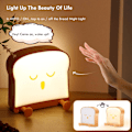 Miniatyrbillede 5 af 5: Toast Night Light, Cute Toast Light, Dæmpbar LED Nat Light, Touch Sensor Light til soveværelset, Mobiltelefonholder, Soveværelse Skrivebordsindretning