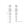 Pikkukuva 2 / 3: pitkät korvakorut Pearl Tupsu Alloy Ear Studs For Ball