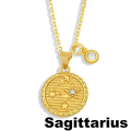 Miniatyrbillede 1 af 5: Halskæde Vintage Zircon Constellation Fashion smykker Ac9884 Sagittarius