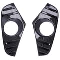 2 st Front Dimljus Lamp Skydd Dekorativa Trim Kolfiber Stil Passar för RAV4 2019‑2021