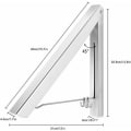 Miniatyrbillede 4 af 5: Sammenfoldelig vægmonteret tøjstativ, udtrækkelig vægophæng i aluminium, pladsbesparende krog til stuen, soveværelse
