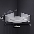 Miniatyrbillede 5 af 5: Hjørnebruserhylde, badeværelse uden boring Bruseopbevaringskurv, vægmonteret arrangør i aluminium (sort, dobbeltlag)