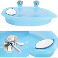 Pikkukuva 4 / 5: Parrot Bath Bird Bath -suihkulaatikko peiliin ripustettavalla kylpyammelelu lintuhäkkitarvike (sininen)