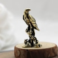 Miniatyrbillede 2 af 5: 4 stk håndlavet ørnefigur Nem at rengøre kobber Antik håndlavet ørnestatue til skrivebordet