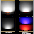 Pikkukuva 4 / 5: Ladattava LED-kohdevalo 60 W 3000 lumenin työvalo 9000 mAh akulla ja 4 moodilla aurinkopaneelin kannettava lyhty Outdoo