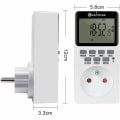 Miniatyrbillede 5 af 5: Plug-in digital timer-udtag 16A 3600W LCD-skærm 20 grupper On/Off Proable timer 24 timer 7 dage AC220V Energi S