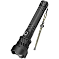 Miniatyrbillede 1 af 5: LED-lygte, 90000 lumen XHP70 Ultrakraftig, justerbar, zoombar, vandtæt lommelygte, USB-genopladelig lommelygte