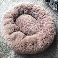 Miniatyrbillede 5 af 5: Kæledyrsartikler kattegrus og plys hundestrøelse (mørkegrå diameter 40 cm)
