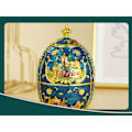 Miniatyrbild 3 av 4: Gyllene slott och blå tandpetare hållare europeisk press-typ automatisk tandpetare box pop-up vardagsrum soffbord tandpetare förvaringstank