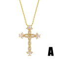 Pikkukuva 3 / 5: Kaulakoru Vintage Zircon Cross Muotikorut Ac8562 B