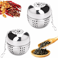 Miniatyrbillede 1 af 5: Stykker af rustfrit stål te-infuser te-infuser, te-infuser-si til te, krydderier og de fleste kopper og tekander, Fonepro