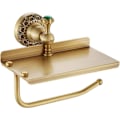 Miniatyrbillede 1 af 5: Toiletpapirholder massiv messing vægmonteret toiletrulleholder tissueholder toiletpapir opbevaring antik messing finish