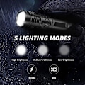 Miniatyrbillede 3 af 5: Super Bright XHP50 Kraftig LED-lommelygte 10000 Lumens USB Genopladelig Vandtæt Skalerbar 5 Modes Taktisk Lommelygte
