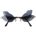Pikkukuva 4 / 5: Lasi naamiointi Dragonfly Wings Fancy Pue hauskat lasit (musta)