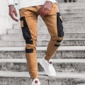 Pikkukuva 3 / 5: Miesten Colorblock Cargo Jogger -housut Khaki 3XL