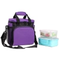 Pikkukuva 2 / 5: Cooler Box Picnic Bpa Free Food -luokan vuotamaton eristetty lounaskassi kaksoislaukussa miehille, naisille