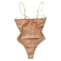 Miniatyrbild 3 av 4: kvinnor Glitter Shiny Monokini Baddräkt Push Up One Piece Baddräkt Baddräkt Gold L