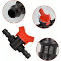 Miniatyrbillede 3 af 5: 12 STK Slange Havehane, Slange Vandingsventil 16*16mm Plastfitting afspærringsventil til udendørs havevandsventil C