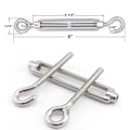 Miniatyrbild 2 av 2: Vridspänne Spänning Krok och öga Hook And Eye Vridspänne 304 rostfritt stål Hårdvara Kit för vajerspänning Heavy Duty Shade Sail Mount 5-pack