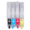 Miniatyrbillede 10 af 10: 4 stk. genanvendelige printerpatroner med permanent chip i 4 farver sort, cyan, magenta, gul T0561 T0562 T0563 T0564