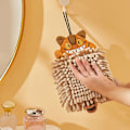 Miniatyrbild 2 av 4: Tecknad djur Chenille handduk för kök badrum snabbtorkande Absorberande näsduk Supermjuka mikrofiberhanddukar Fo