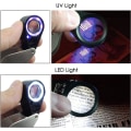 Miniatyrbillede 3 af 5: Forstørrelse Juveler Øjenlup Triplet Lens Foldbar lup forstørrelsesglas til ædelstene, smykker, mønter, frimærker osv. (30x forstørrelse + Uv LED-lys)
