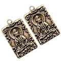 Pikkukuva 2 / 2: 2kpl Guan Yin riipus messinki Guanyin Charm messinki avaimenperä riipus ripustuslappu