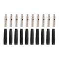 2 mm bananpluggkoppling (10-pack) - Isolerad med skyddshöljd - Svart