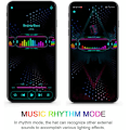Miniatyrbillede 4 af 5: SL014 farve LED lysende hat baseballkasket Bluetooth-forbindelse / 22 slags animation / DIY-tekst / musiktilstand