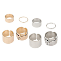 Miniatyrbild 4 av 4: 4x Dam Punk Stack Plain Above Knuckle Ring Midi Finger Band Rings Set Silver
