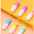 Miniatyrbillede 2 af 2: 2 stk Creative Cartoon Highlighter 6 Farve Sæt Pill Shape Farve Marker Mini Highlighter (701-6 Pills),