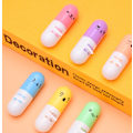 Pikkukuva 2 / 2: 2 kpl Creative Cartoon Highlighter 6 Color Set Pill Shape Color Marker Mini Highlighter (701-6 Pills),