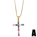 Miniatyrbillede 1 af 5: Halskæde Vintage Zircon Cross Fashion smykker Ac8877 A