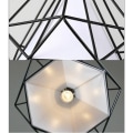 Miniatyrbillede 5 af 5: Nordic Modern Pendel Lysekrone Diamantform Lampe E27 Loftslampe til Soveværelse Stue Bar- Sort - Sort