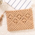 Miniatyrbillede 2 af 5: Summer Beach stråtaske til kvinder Small Crossbody Top Håndtag Skulder Håndtaske Mini Håndvævet Rattan Clutch Pung A916-1129 D