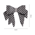 Miniatyrbillede 3 af 3: Temperament Rhinestone bue (1# sort plaid bue stor)