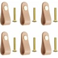Miniatyrbild 1 av 5: 6st Skåpshandtag Läderskåp Dörrhandtag PU Läder Lådhandtag Läderskåp Dörrhandtag med S