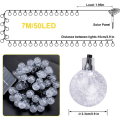Miniatyrbild 4 av 4: Vattentät utomhus Solar Bubble Ball LED String Lights (Varmvit 7,5 m 50 Lights Åtta funktioner (1,8 cm Bubble Ball))，f
