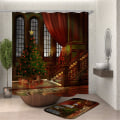 Miniatyrbild 1 av 5: Jultrappa Duschdraperi XTY 90x180-240g