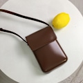 Miniatyrbillede 1 af 5: Håndtasker til crossbody telefontaske damepung lille blød pu læder cellepung mini skuldertaske med strop kortpladser A916-444