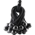 Miniatyrbillede 1 af 5: 25 stykker bungee ledning Bungee ledning multifunktionel 4 mm til fortelt Havebanner Pavillon Telt Sort