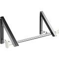 Miniatyrbild 1 av 5: Infällbart klädställ - Väggmonterat hopfällbart klädställ, aluminium, 2 ställ med stång (90-160 cm)