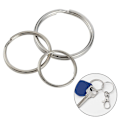Miniatyrbillede 3 af 5: Torsdag 30. april Nøgleringe Runde Flade Ringe Sæt Metal Splittet Ring Stål Hærdet Nikkelbelagt Til Husnøgleorganisering og Håndværk30mm 2