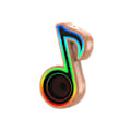 Miniatyrbild 1 av 5: Bluetooth högtalare, Desktop Small Note Sound, Wireless Colorful RBG Lighting (Wood Grain),