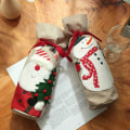 Miniatyrbillede 3 af 5: Julevinspose, jutevinflaskegavepose med snøre, genanvendelige vinflaskebetræk til jul, jul, bryllup