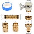 Miniatyrbillede 2 af 5: L 4 stykker gevindadaptere, Messing Connect Y Ventil Slange ende Rørfittings til rør Universal Adapter Tilbehør Adapter Connector
