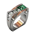 Miniatyrbild 1 av 5: Kvinnor Retro Rhinestone inläggningar geometrisk form Finger Ring Bröllop Smycken Present US 10 1