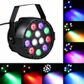 Miniatyrbillede 1 af 5: Spot-loftslys AC90-240V 12 LED Par-lys 8-kanals RGBW Mixing Stage Lighting med DMX Strobe og Sound Active Mod